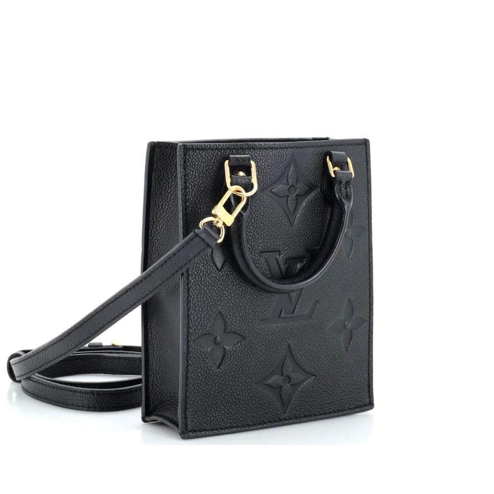 LOUIS VUITTON Empreinte Monogram Petit Sac Plat Black Noir (New)